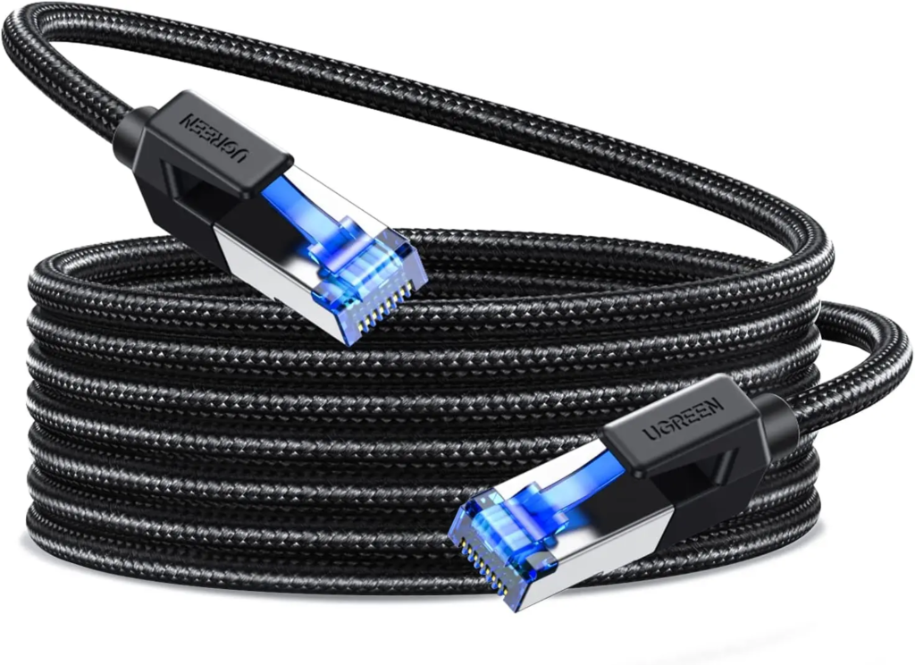 UGREEN CAT8 Pure Copper Ethernet Cable Braided 20m Black-30800
