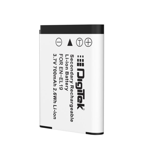 DIGITEK (EN-EL19) Rechargeable Lithium Ion Battery for Nikon Camera (Black)