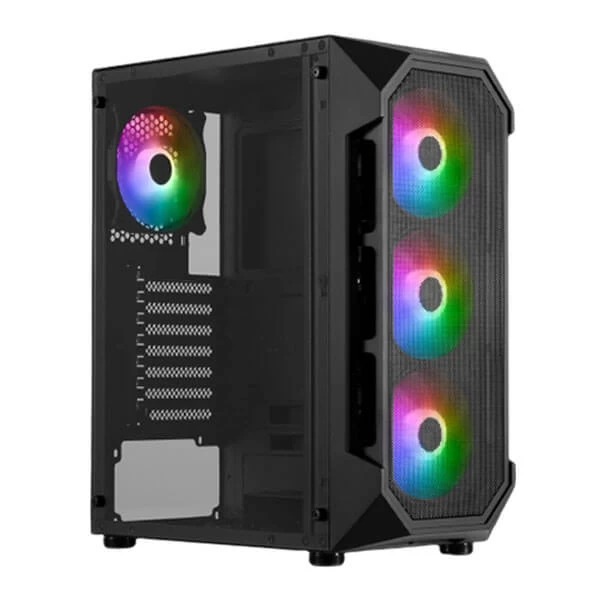 Gamdias Aura GC1 Mesh ARGB (ATX) Mid Tower Cabinet (Black)