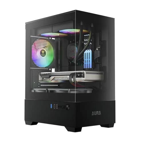 Gamdias Aura GC9M ARGB M-ATX Mini Tower Case (Black)