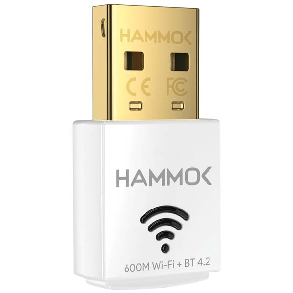 HAMMOK Ella USB 2.0 Wi Fi Bluetooth Adapter (White)